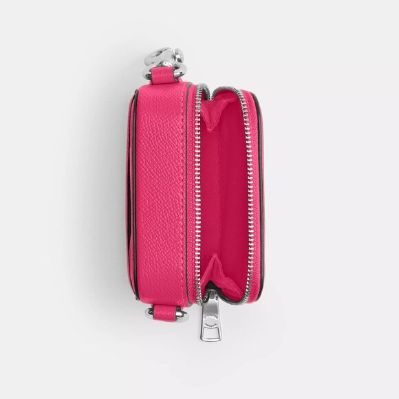 🥰 Coach Crossbody Pouch Bright Fuschia - Picture 4 of 13